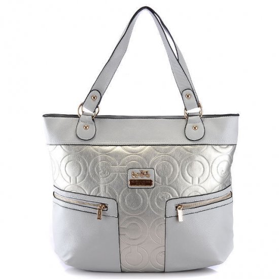 Coach In Printed Signature Large Silver Totes BAB | Coach Outlet Canada